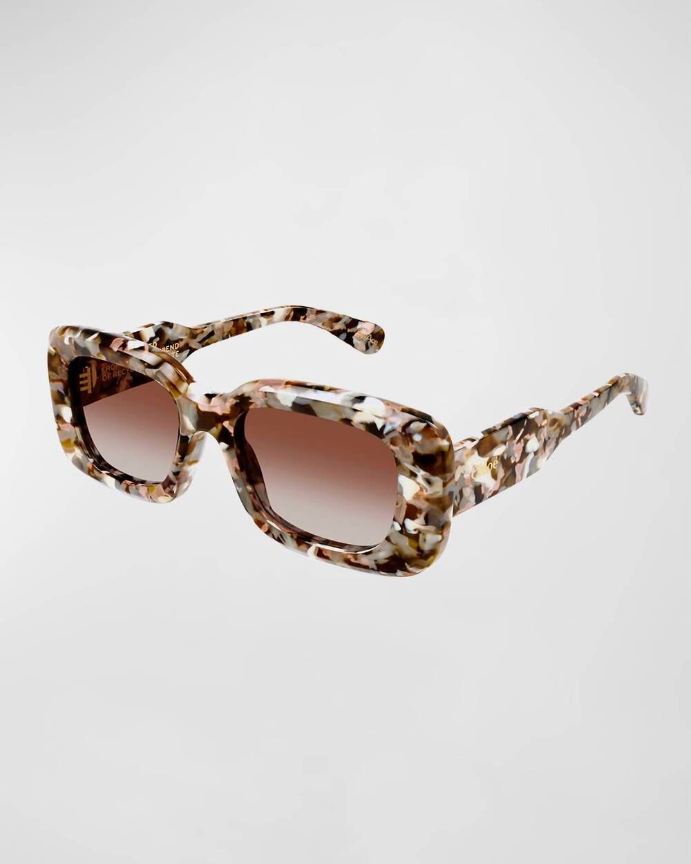 NEW CHLOE women's ch0188s rectangular sunglasses in brown